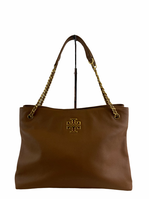 Tory Burch camel leather tote