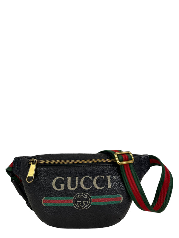 Gucci Black Leather Bum/Belt Bag