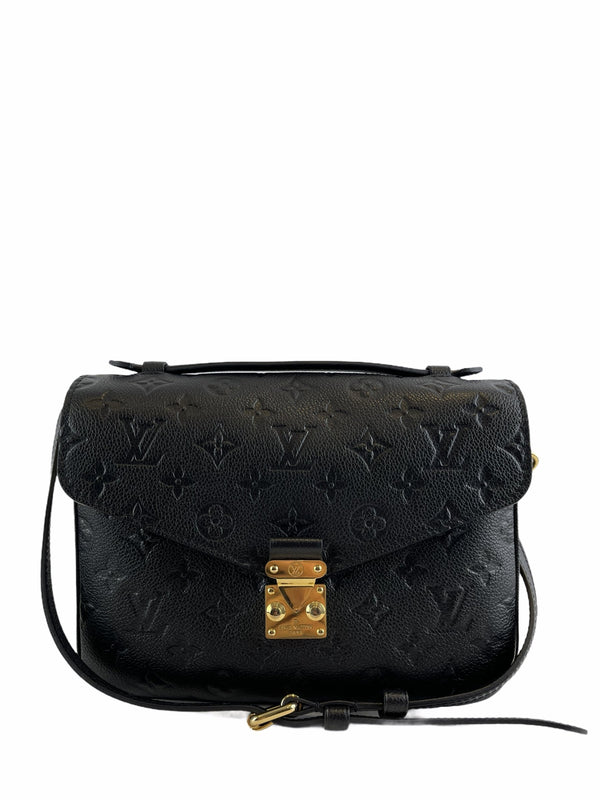 Louis Vuitton Black Noir Empreinte Leather "Pochette Metis" Crossbody