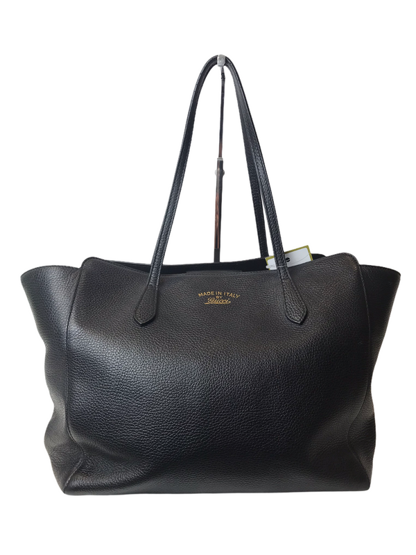 Gucci Black Grained Leather Tote - As Seen on Instagram