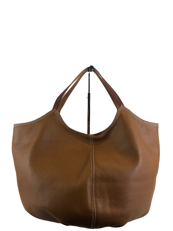 Penelope Chilvers Brown Leather Tote