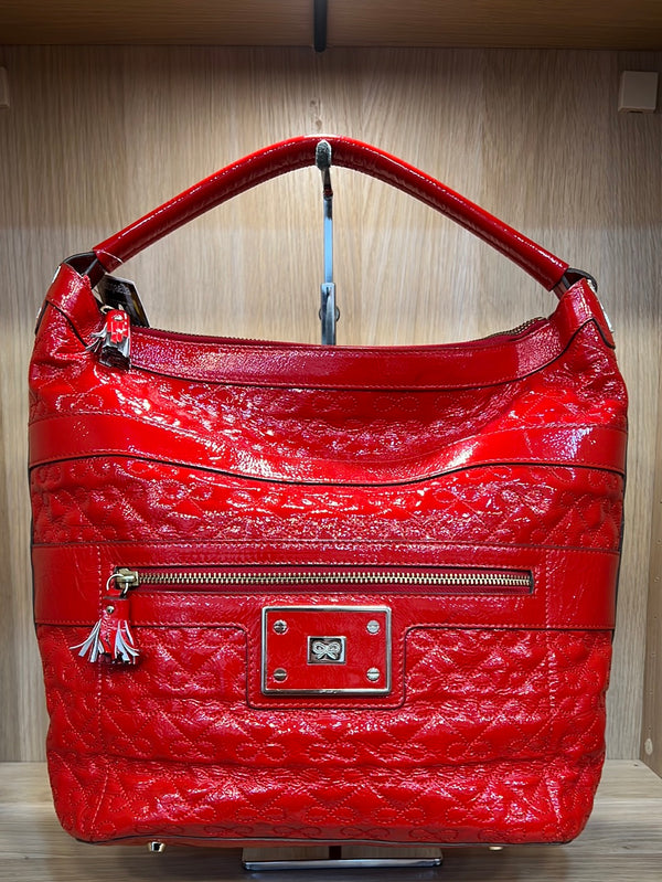 Anya Hindmarch Red Patent Leather Hobo - As Seen on Instagram
