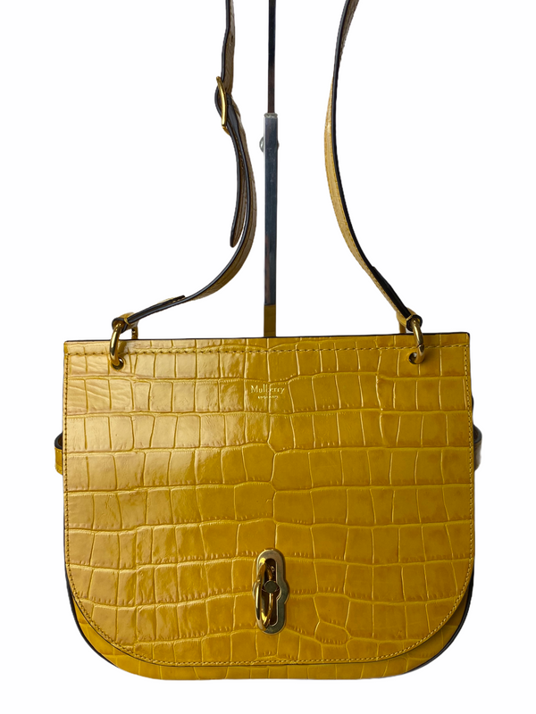 Mulberry Yellow Leather "Amberley" Crossbody - As Seen on Instagram