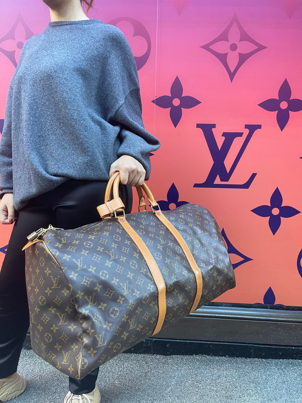 Louis Vuitton Monogram Keepall 55 Luggage