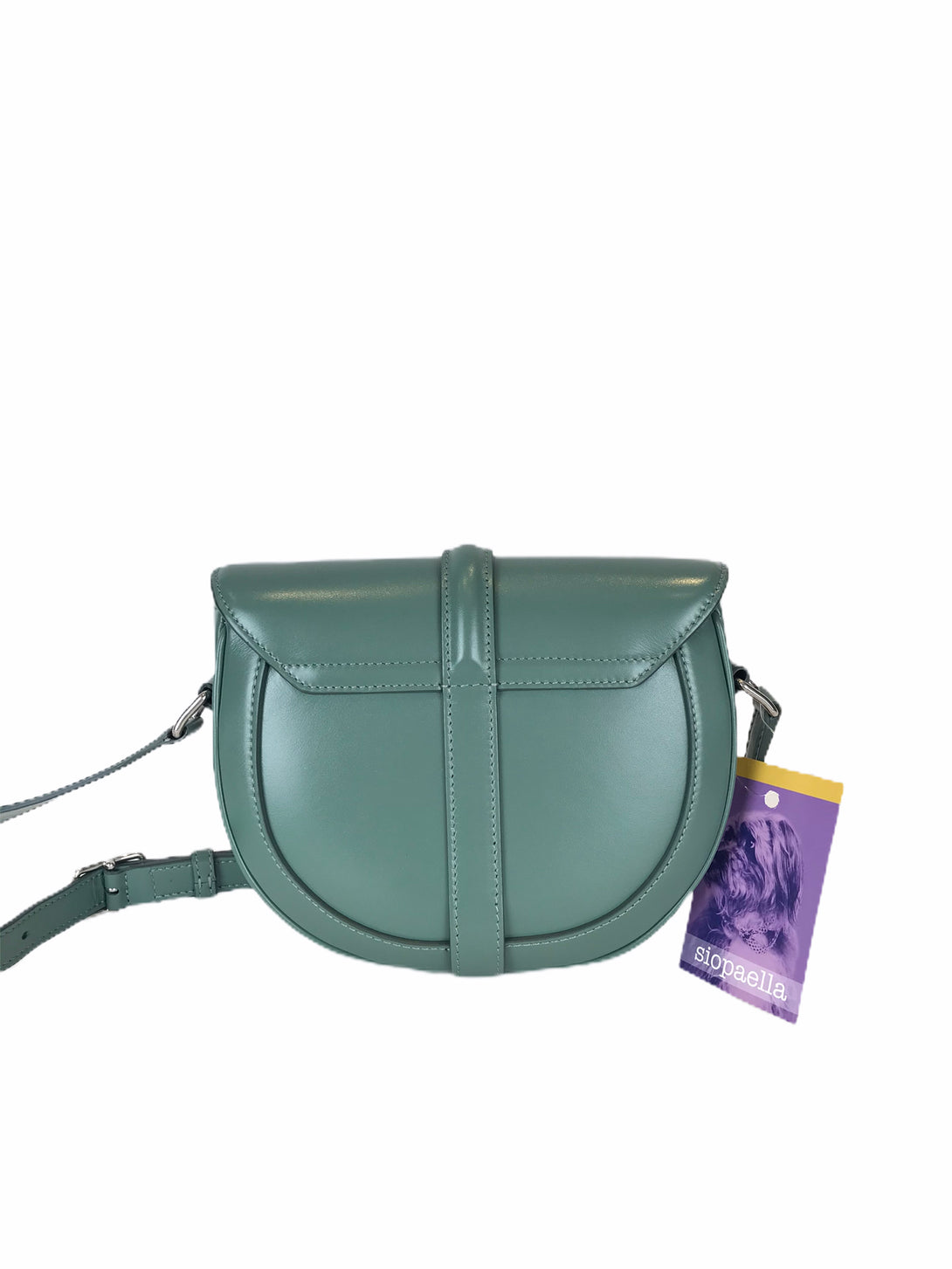 Celine Sage Green Leather “Besace” Mini Crossbody - Siopaella Designer Exchange