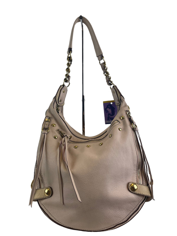 Versace Pale Peach Leather Handbag