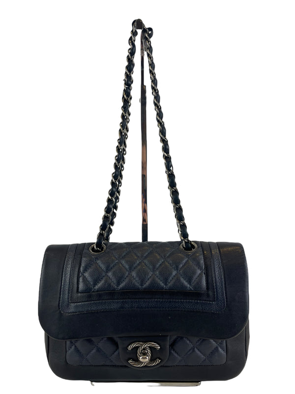 Chanel “Coco Corset” Charcoal Lambskin Handbag
