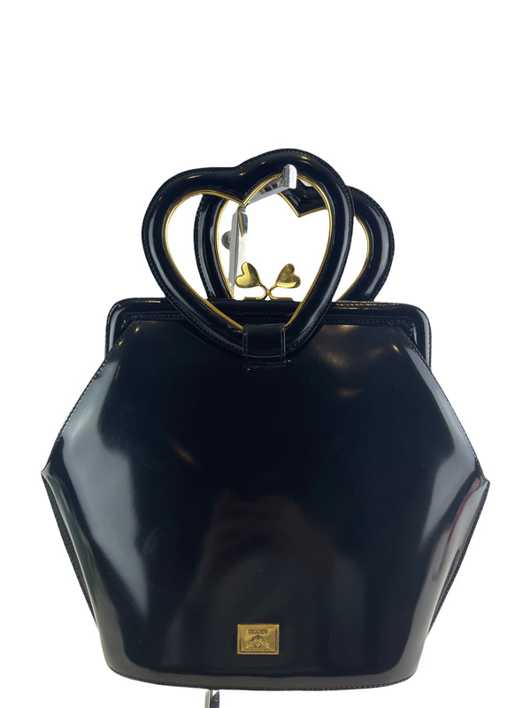 Moschino Black Patent Handbag