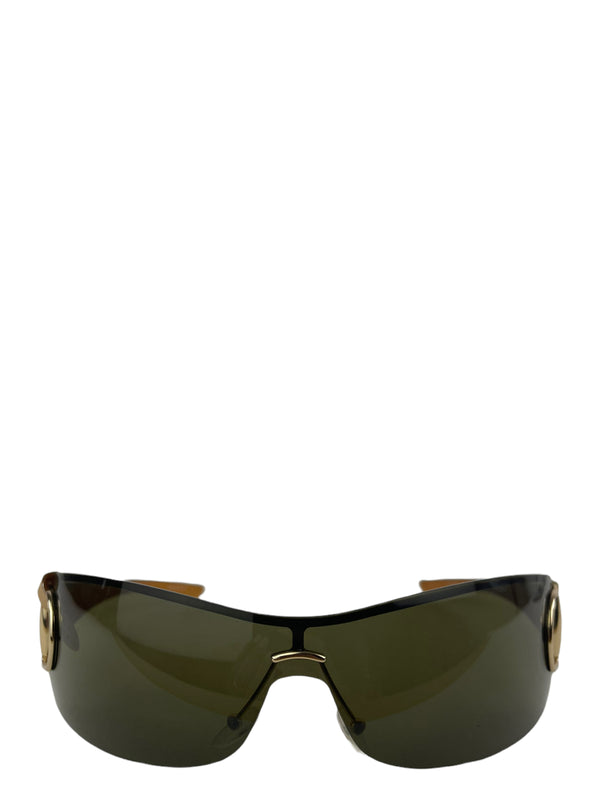 Gucci Brown Wrap-around Sunglasses