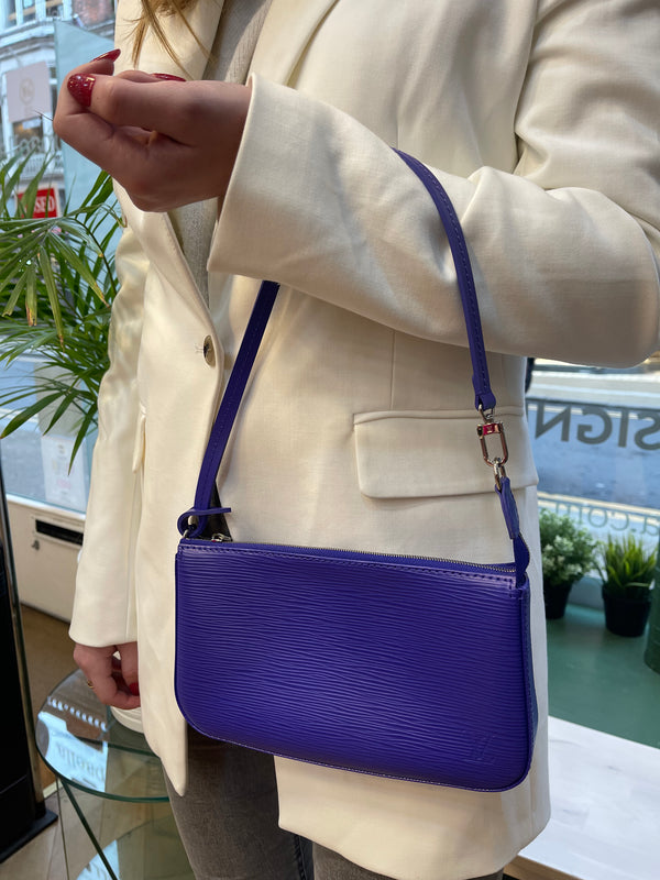 Louis Vuitton Purple 'Epi Leather' Shoulder Bag