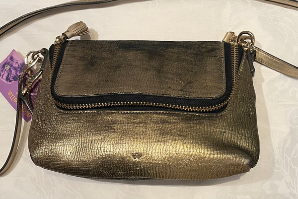 Anya Hindmarch Gold Leather Crossbody - As Seen on Instagram