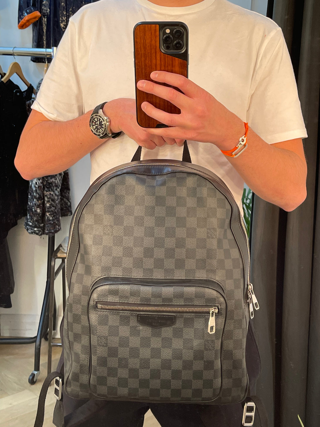 josh louis vuitton backpack fake Louis Vuitton Damier Graphite 'Josh' Backpack – Siopaella Designer Exchange