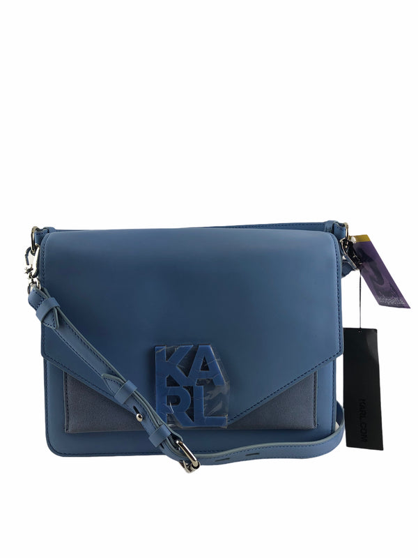 Karl Lagerfeld Baby Blue Leather Handbag