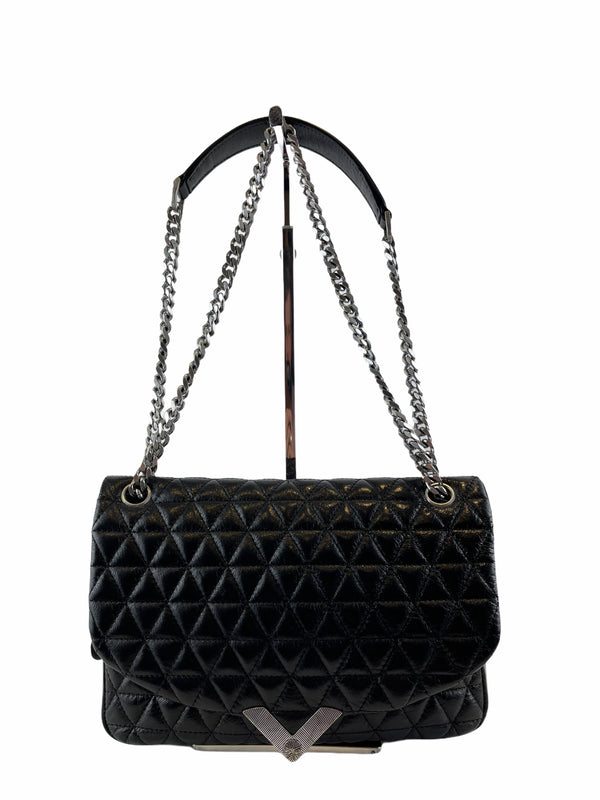 The Kooples Black Quilted Leather Crossbody/Shoulder Bag