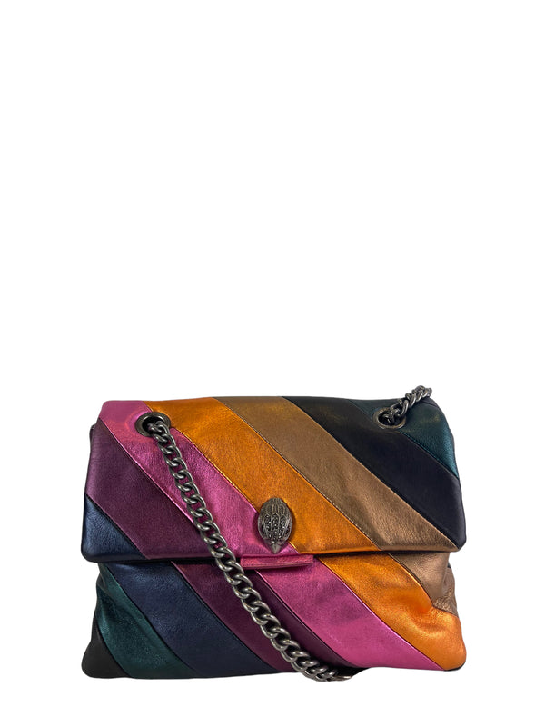 Kurt Geiger Rainbow Leather "Kensington" Shoulder Bag