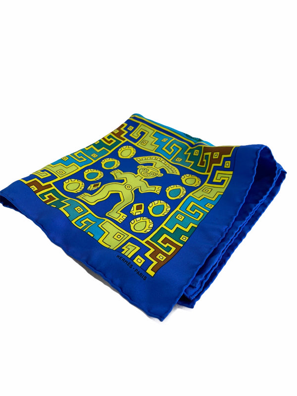 Hermes Multicoloured Aztec Print Silk Scarf - as seen on Instagram 11/04/21