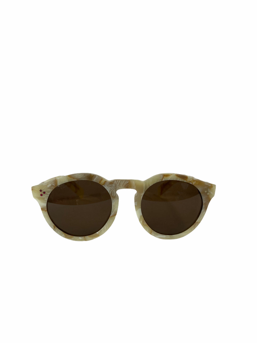 Illesteva Cream Marble Effect Cat Eye Sunglasses - Siopaella Designer Exchange