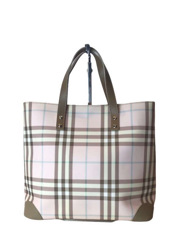 Burberry Pink Classic "Nova Check" Tote - As seen on instagram 28/02/21