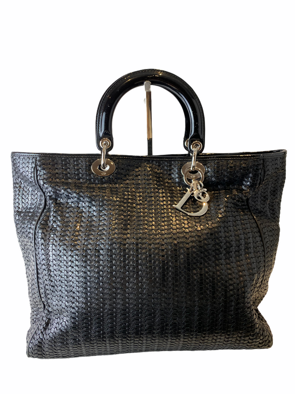 Christian Dior Black Woven Patent Leather Tote - As seen on instagram 10/03/21
