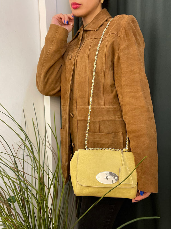 Mulberry Yellow Leather 'Lily' Chain Handbag