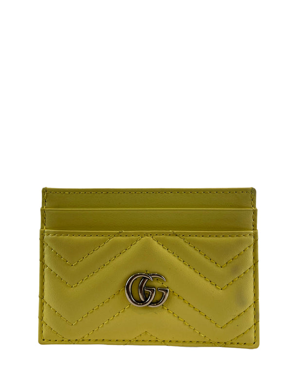 Gucci Yellow Leather Cardholder