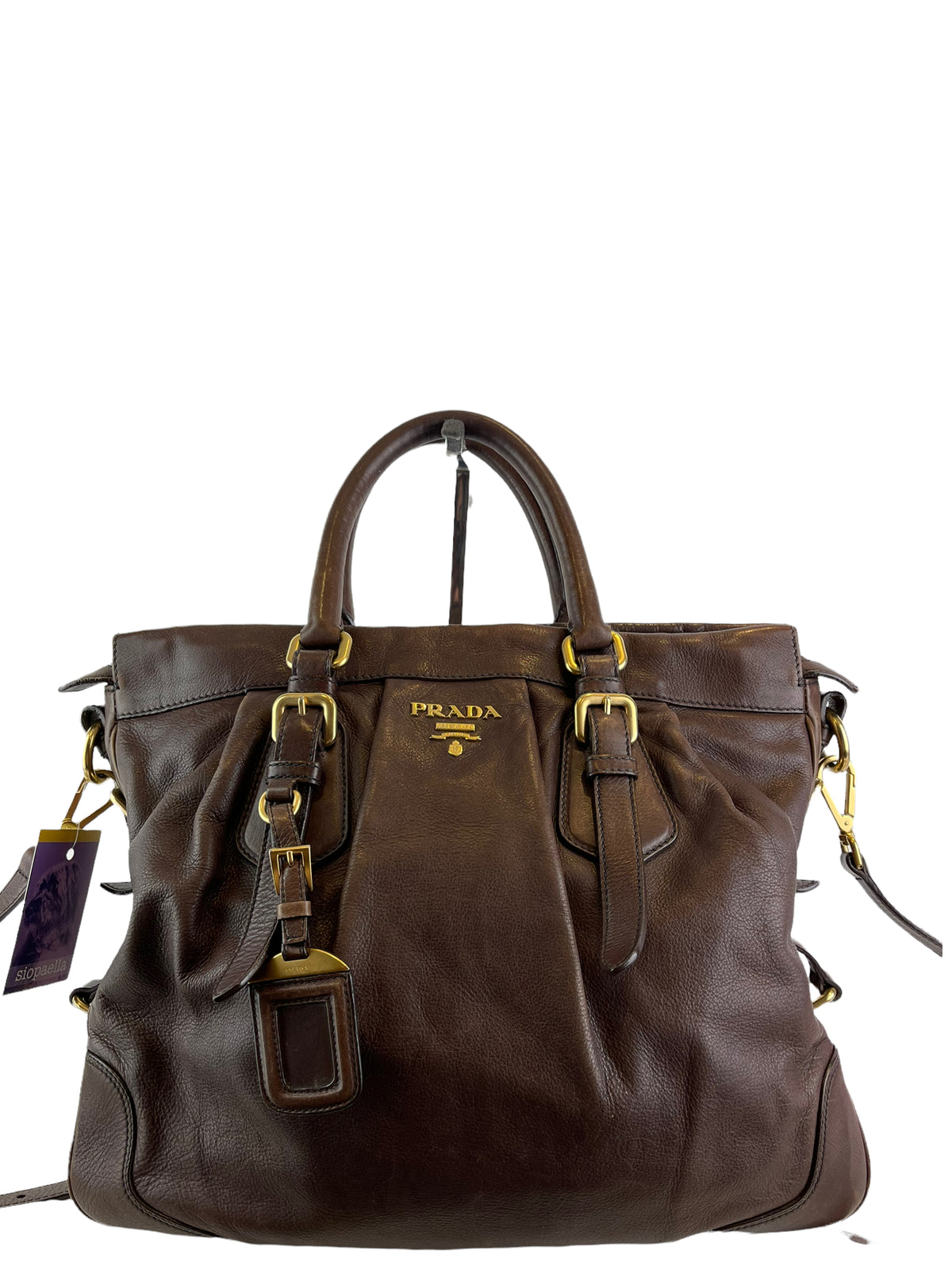 Prada Brown Leather Tote – Siopaella Designer Exchange