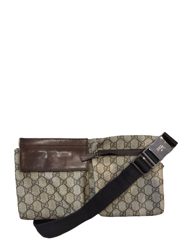 Gucci Beige and Brown Monogram Canvas Bumbag