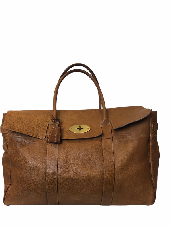 Mulberry Tan Pebbled Leather Giant Bayswater Luggage Tote