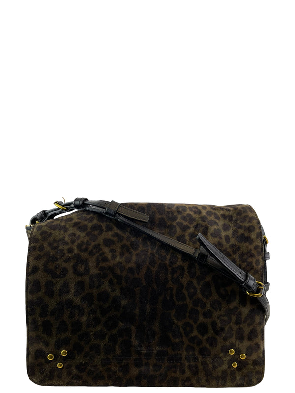 Jerome Dreyfuss Leopard Print IGOR Handbag