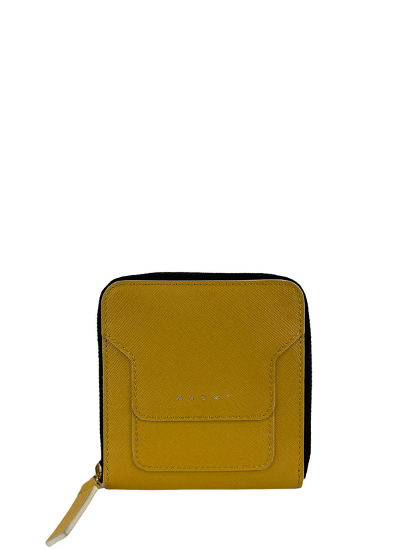 Marni Yellow Leather Wallet