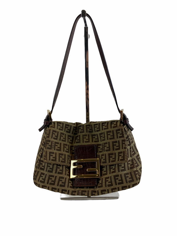 Fendi Classic Zucca Monogram Baguette Shoulder Bag