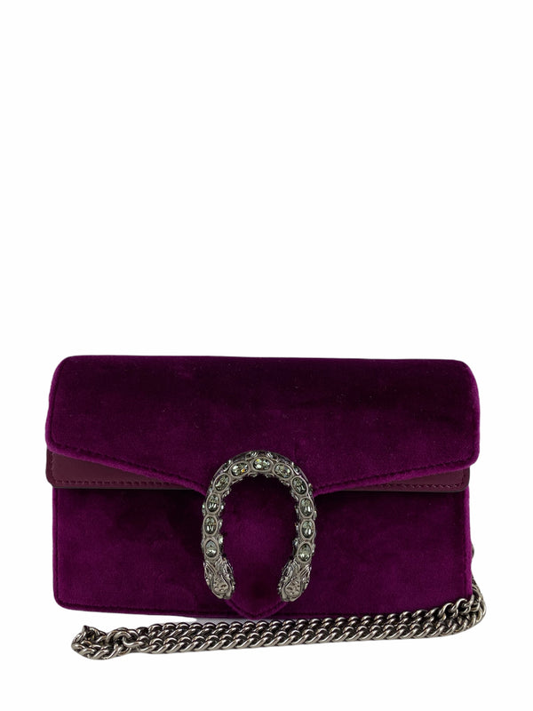 Gucci Purple Velvet Super Mini ‘Dionysus’ Chain Crossbody