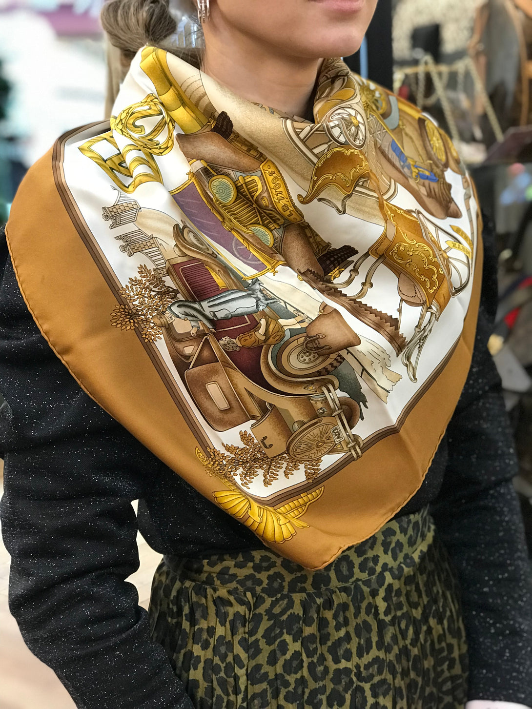 Hermès Brown Silk Scarf – Siopaella Designer Exchange