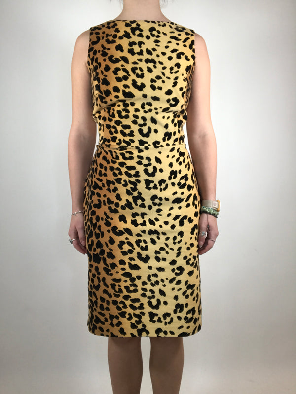 Moschino Leopard Print Velvet Dress - UK 14
