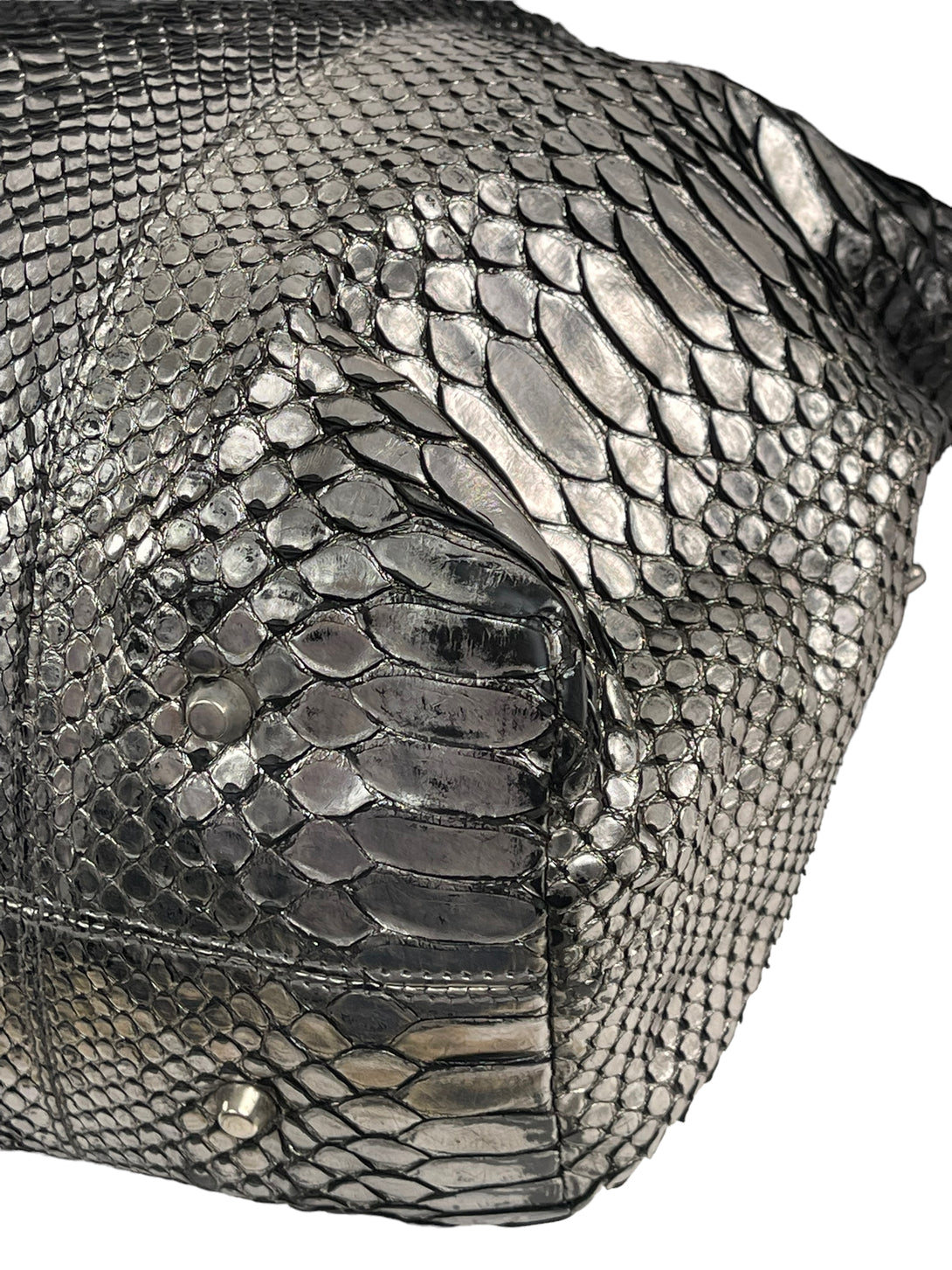 Silver Python Handbgs Pauric Sweeney Silver Python Shoulder Bag – Siopaella Designer Exchange