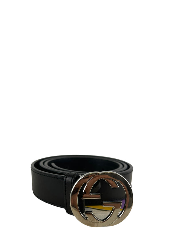 Gucci Black Leather Belt - 36"