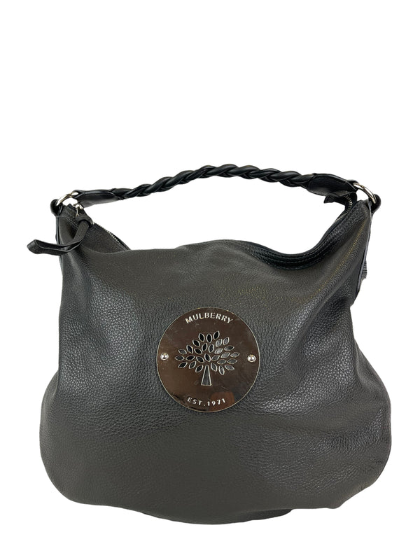 Mulberry Charcoal Leather "Daria" Hobo