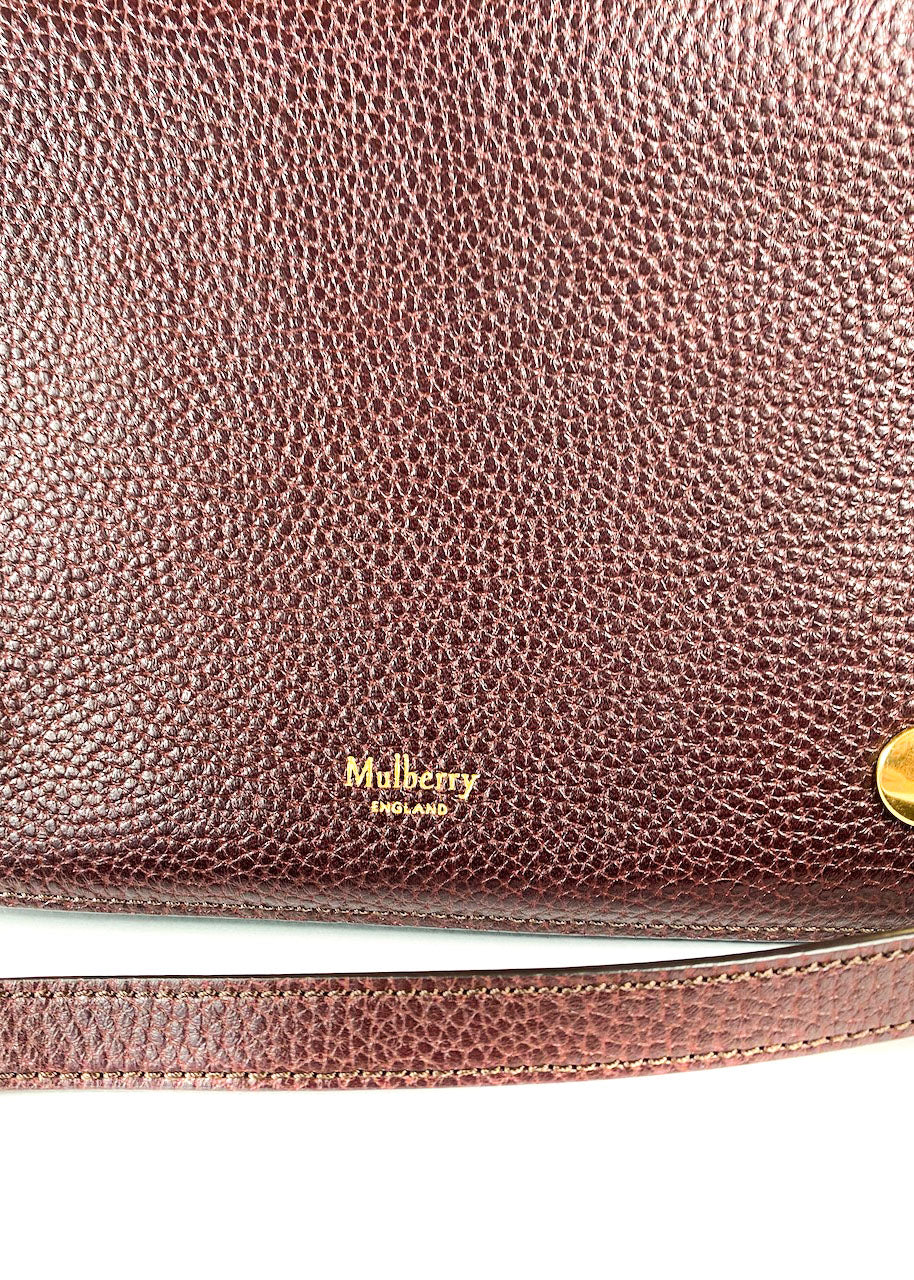 Mulberry Burgundy Clifton Crossbody - As Seen on Instagram - Siopaella Designer Exchange