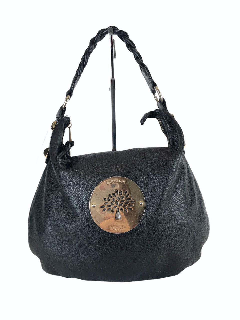 Mulberry Black Leather Mitzy Hobo - As Seen On Instagram 09/09/2020 - Siopaella Designer Exchange