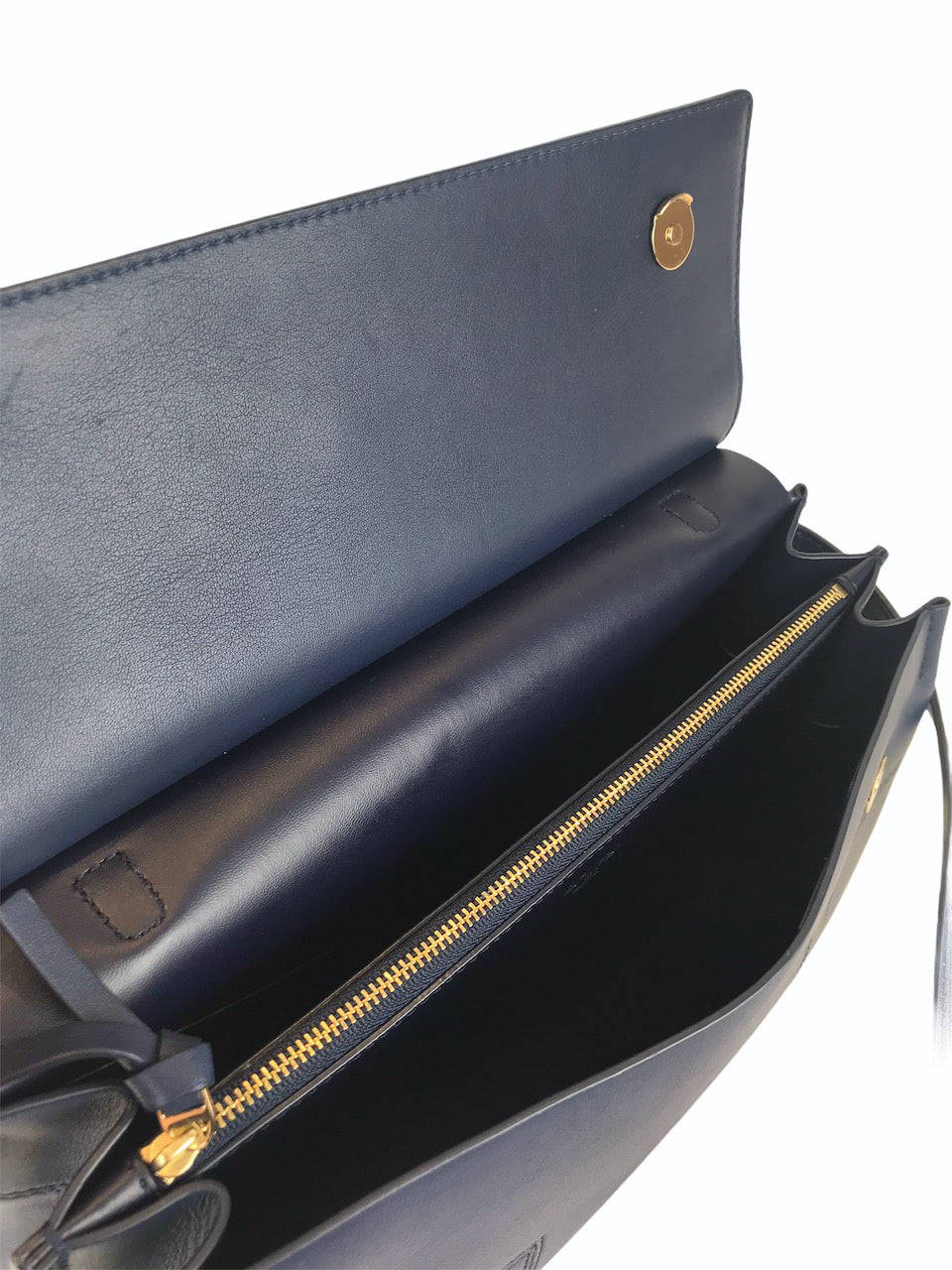Tory Burch Navy Leather Shoulder Bag - As Seen On Instagram 09/09/2020 - Siopaella Designer Exchange