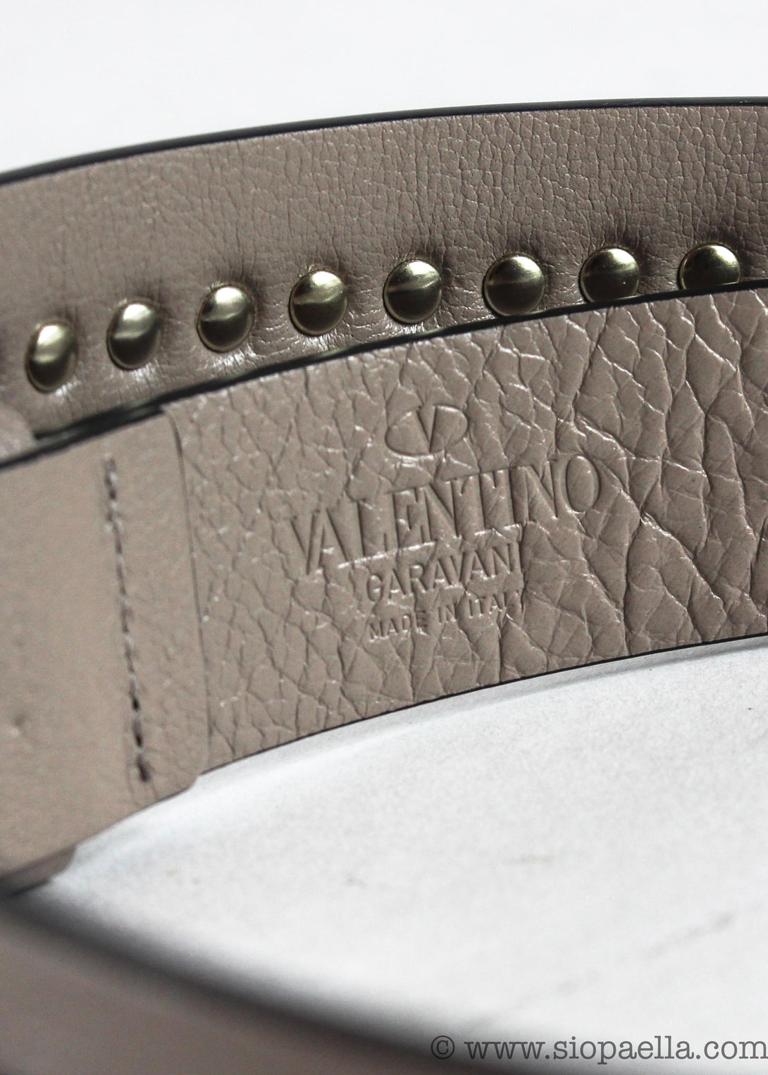 Valentino Beige Rockstud Leather Belt - Siopaella Designer Exchange